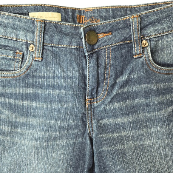 KUT from the Kloth Catherine Boyfriend Short Blue Denim Size 2 Rolled Cuff - Picture 2 of 8